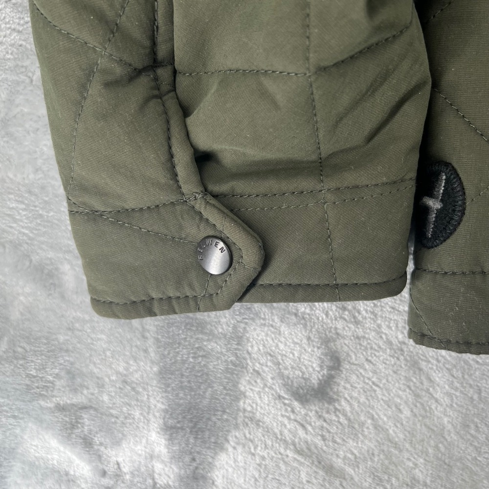 Relwen Quilted Insulated Tanker Jacket Mens M Dark Loden Green Huckberry Coat - Picture 4 of 11